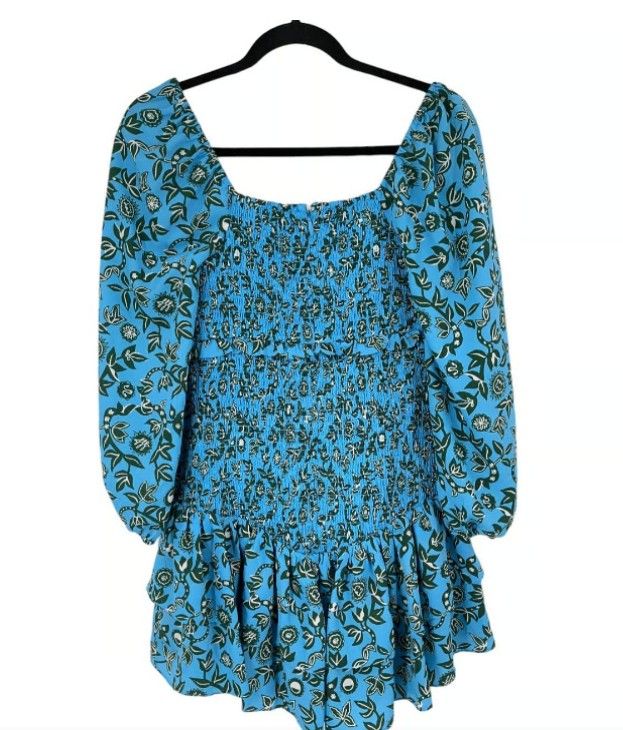 Likely Dress Darby ruffled minidress blue size 6