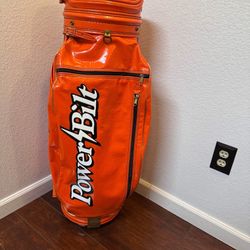 Vintage Power Bolt Orange Golf Bag 