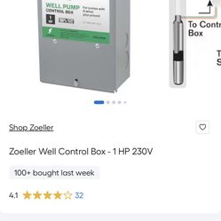 Zoeller 1 hp Steel Control Box for Well Pumps 1010-2338 1 HP PUMPS For 3 Wire