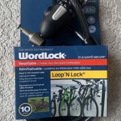 Combination Cable Bike Lock by WordLock. 7 ft Cable Loop’N Lock, Black Cl 739