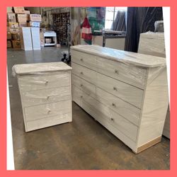 Dresser set / Eight drawers dresser and nightstand