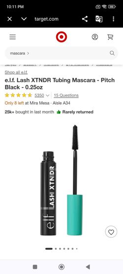 New e.l.f. Lash XTNDR Tubing Mascara - Pitch Black - 0.25oz