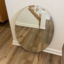 Oval Wall Mirror 30x22 Beveled Edge