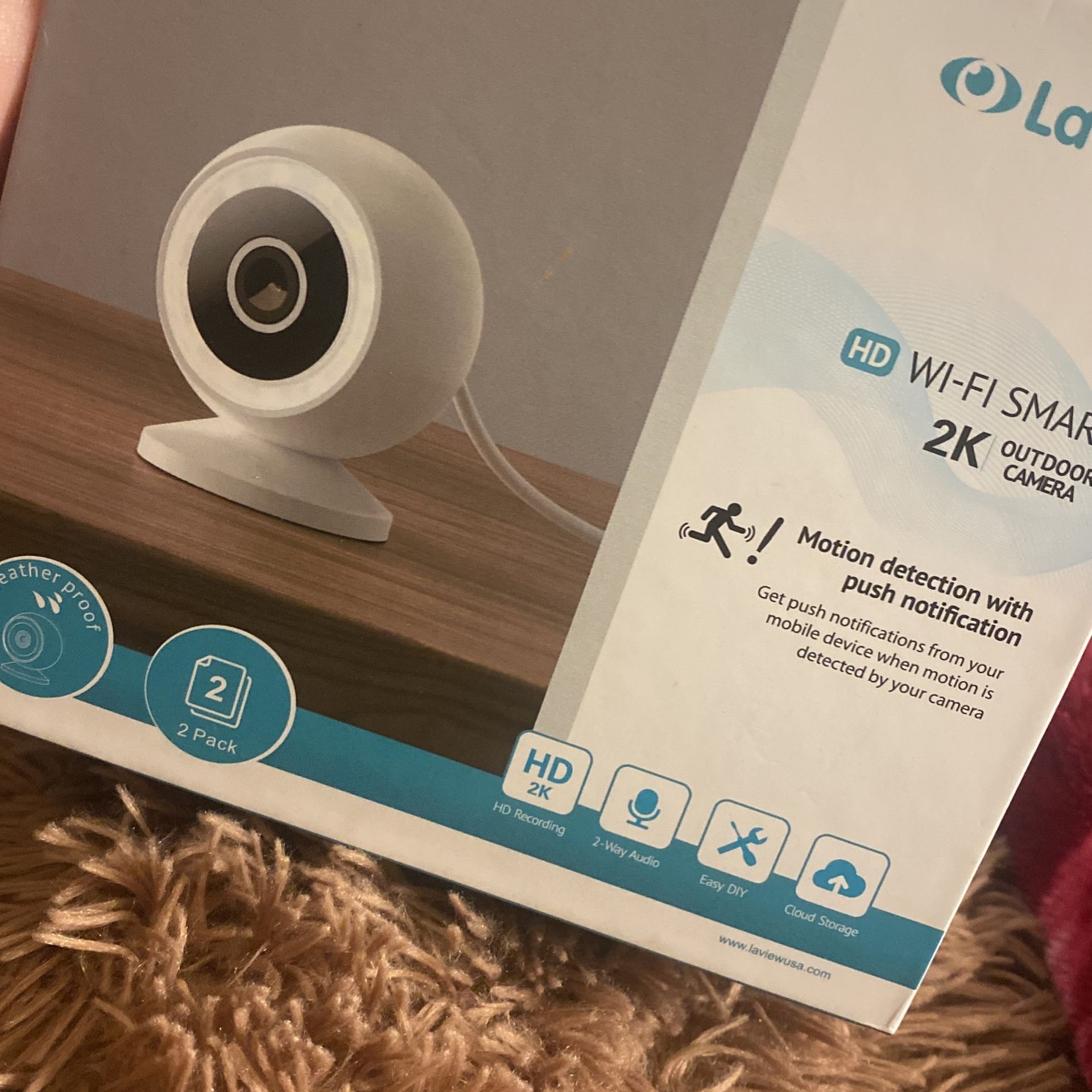 LaView 4MP Security Cameras Outdoor Indoor 2pc,2K Wired Cameras - Main Image