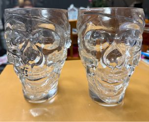 Pirate Skull Heavy Glass Mugs