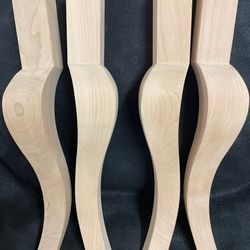 Set of 4 Furniture Legs, Country French Style, in Cherry