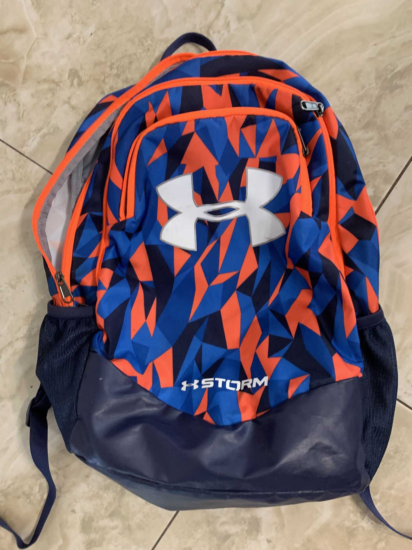 Under Armour Storm Backpack Blue Orange Black used a few tiles Coral Springs 33071