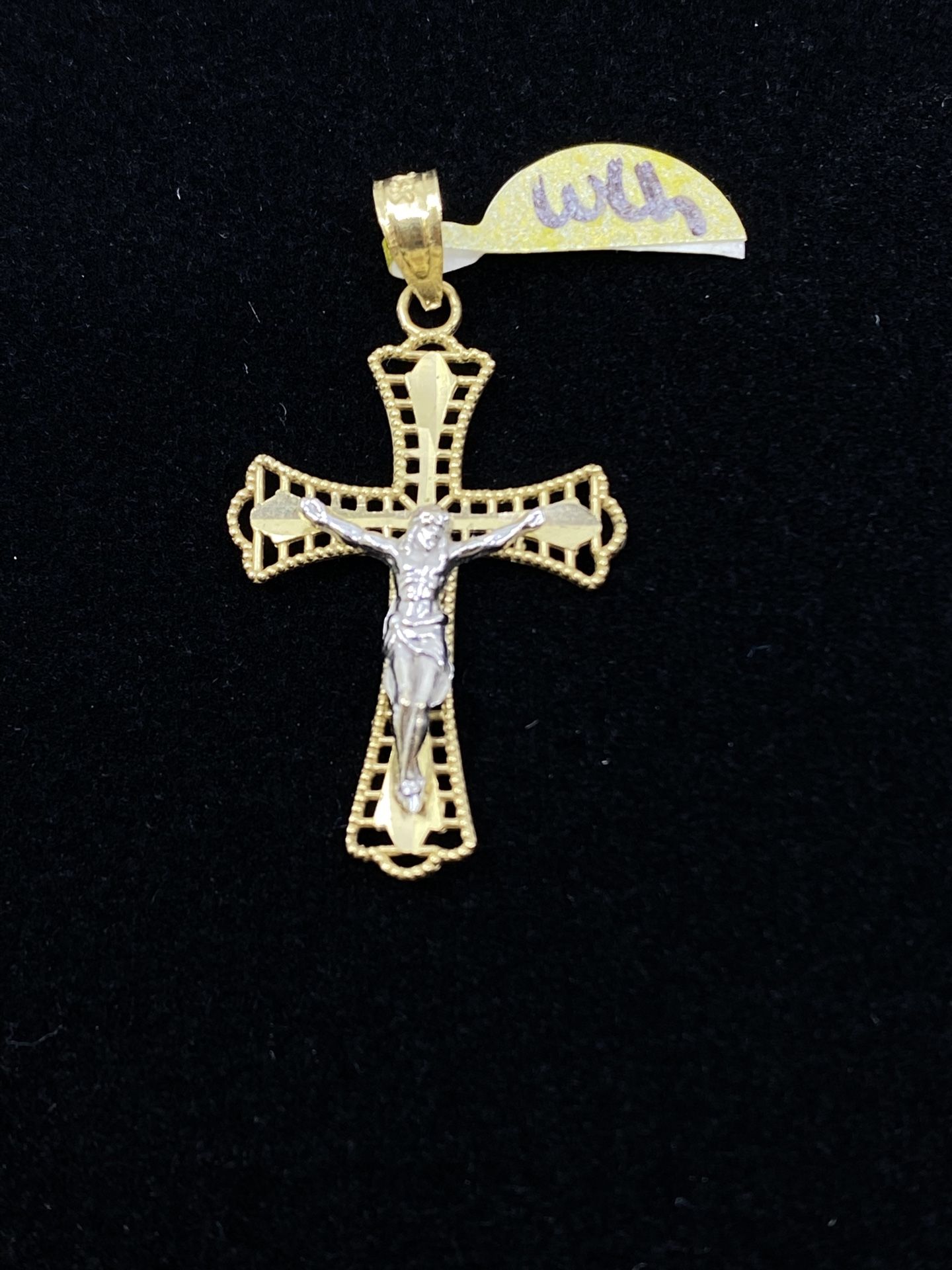 $150 Yellow Gold Two Tone Gold Crucifix Cross Charm