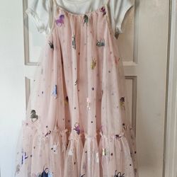Girls' Pink Unicorn Dress