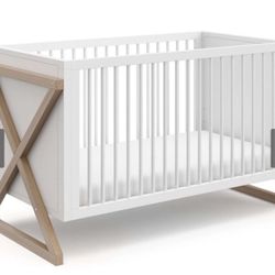 Storkcraft Equinox 3-in-1 Convertible Crib - White/Vintage Driftwood MSRP: $299.99