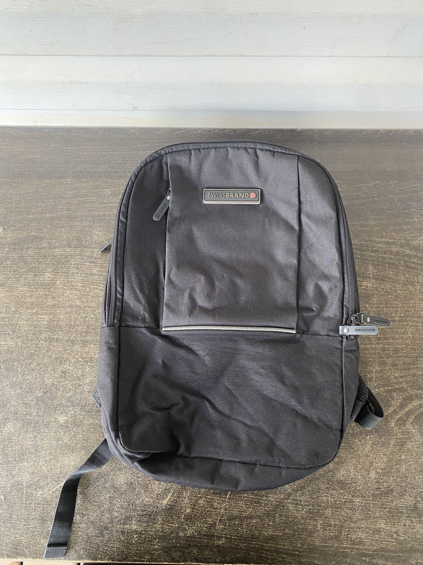 Swiss brand black backpack