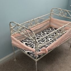 Antique German Iron Baby Bed