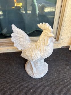 Concrete Rooster Garden Statue