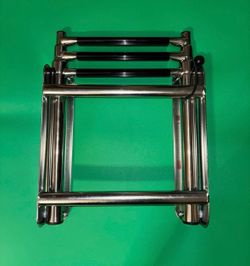 Amarine made boat ladder, 3 step under platform slide mount boat boarding ladder