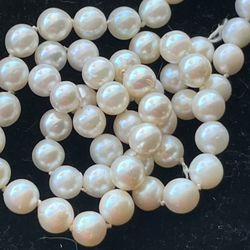7mm Japanese Akoya Cultured Pearl Strand - 15” High Luster (19.3g)