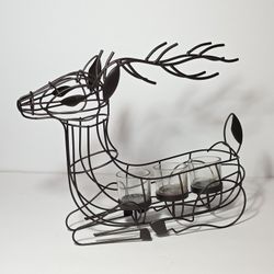 Reindeer Tealight Candle Holder Metal