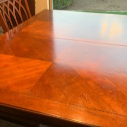 Table, Six Chairs, Two Leafs 