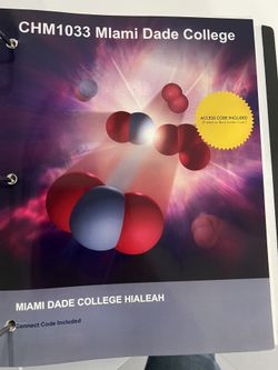 CHEM 1033 Book, Miami dade college