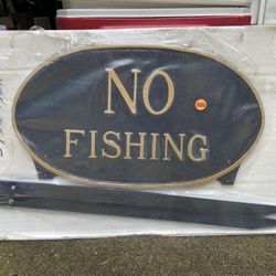 Aluminum No Fishing Sign