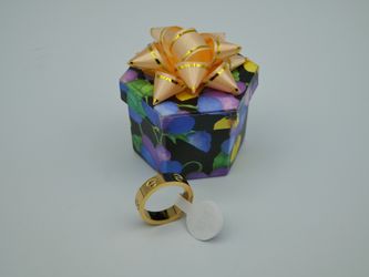 Yellow stainless steel Size 6 Ring