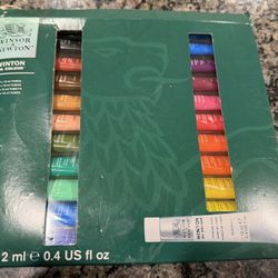 Winsor & Newton Oil Color Paint Set - 20 Essential Colors in 12ml Tubes