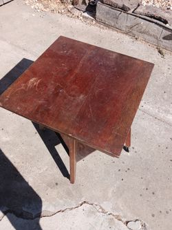 vintage Lazy Susan table on casters 22" x 22"