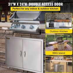 Stainless Steel BBQ Doors