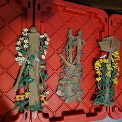 Vintage Burwood Garden Country Wall Plaques Decorations 3pc