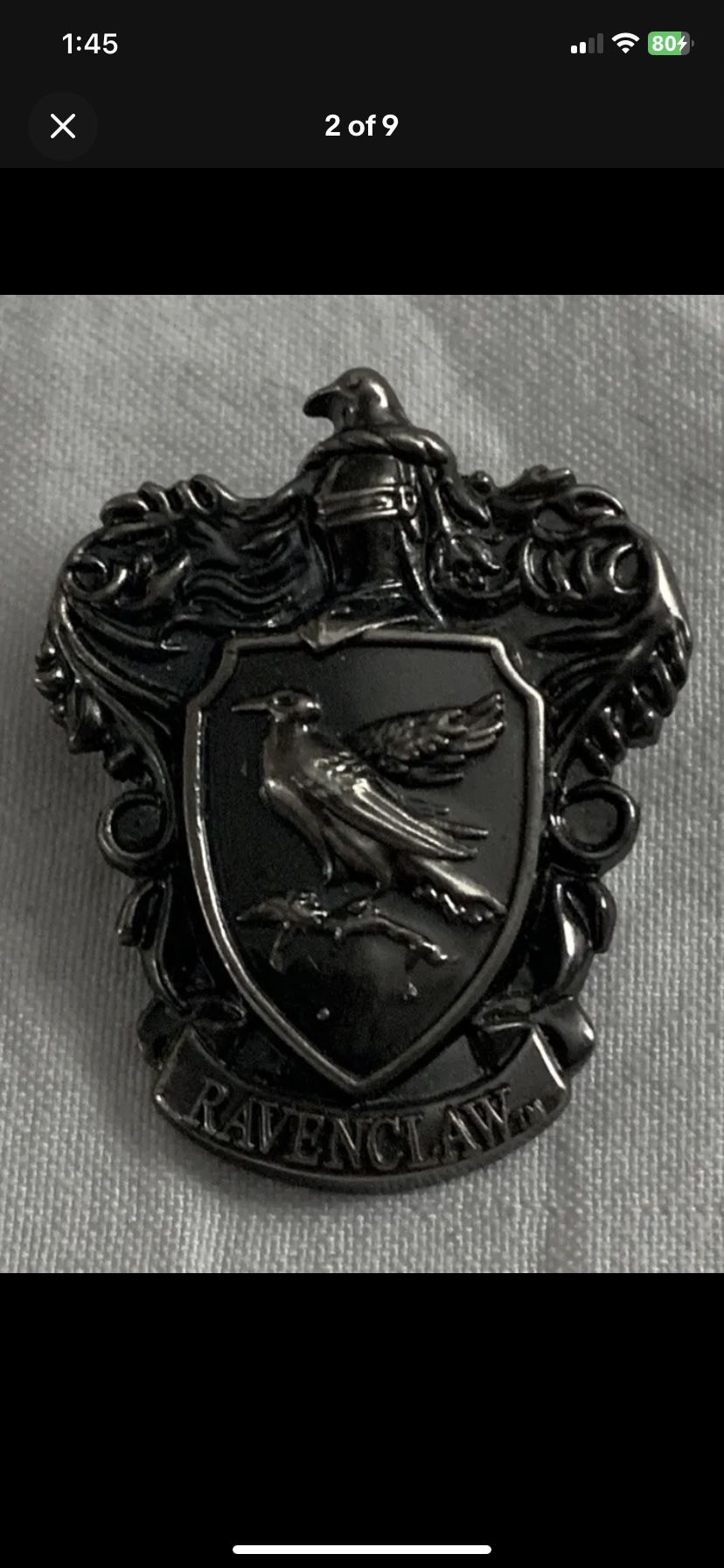 Warner Bros Wizarding World of Harry Potter Raised Ravenclaw Crest Pin