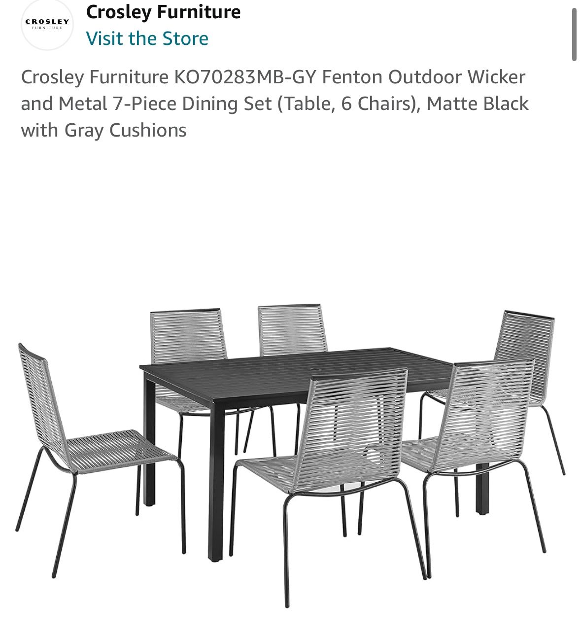 Outdoor dining set (Six seater)