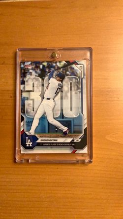 Dodgers Shohei Ohtani Topps Now 300th Homerun Card in Acrylic Case New