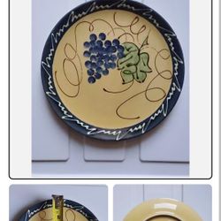 Party Plate French Grapes Wine France Decor Dessert Cheese Snack