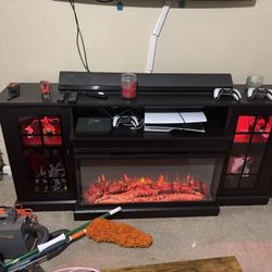 Heated Color Changing TV Stand.