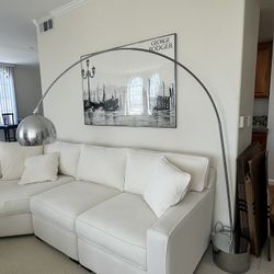 Vintage Mid-Century Modern Chrome Arc Floor Lamp – 1970s – Space Age Style