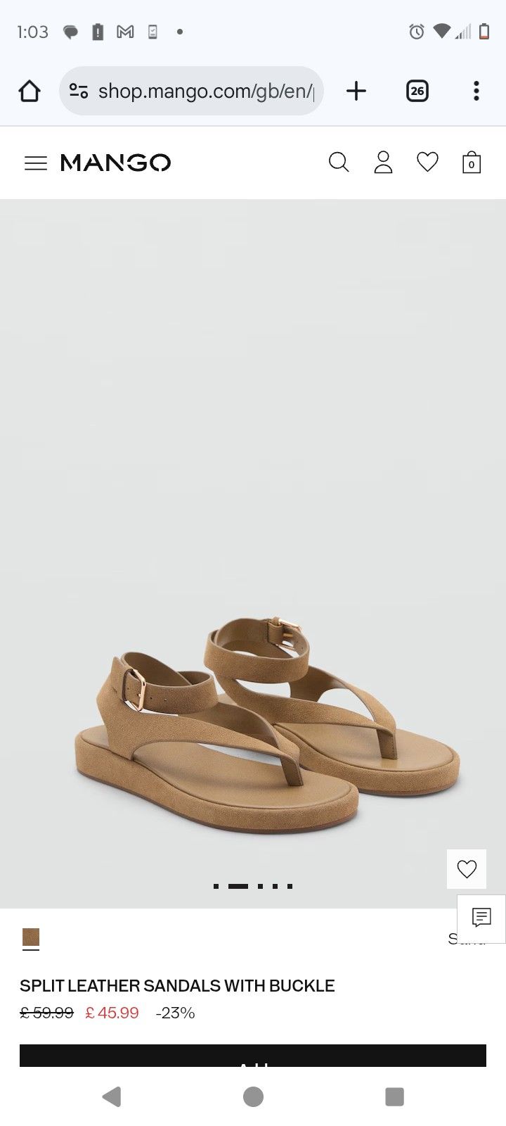 Mango Leather Sandals
