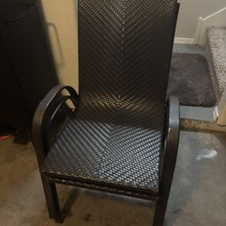 Large Brown Patio Chairs Set Of 2