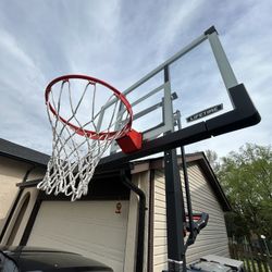 Year Old Lifetime Adjustable Basketball Hoop 