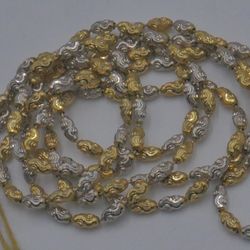 10 kt yellow gold chain (TWO TONE) 24 INCHES 6.6 GRAMS 863976-1
