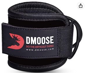 DMoose Ankle Strap for Cable Machine Attachments - Gym Ankle Cuff for Kickbacks, Glute Workouts, Leg Extensions, Curls, Booty Hip Abductors Exercise f