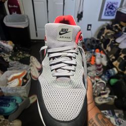 Nike Air Max 1 Grey/Black/White/Red Golf Shoes Men's Size 10 Excellent Condition 