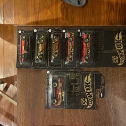 Hot Wheels 55th Anniversary Series Diecast Vehicle - Set of 5 W/ Chase 