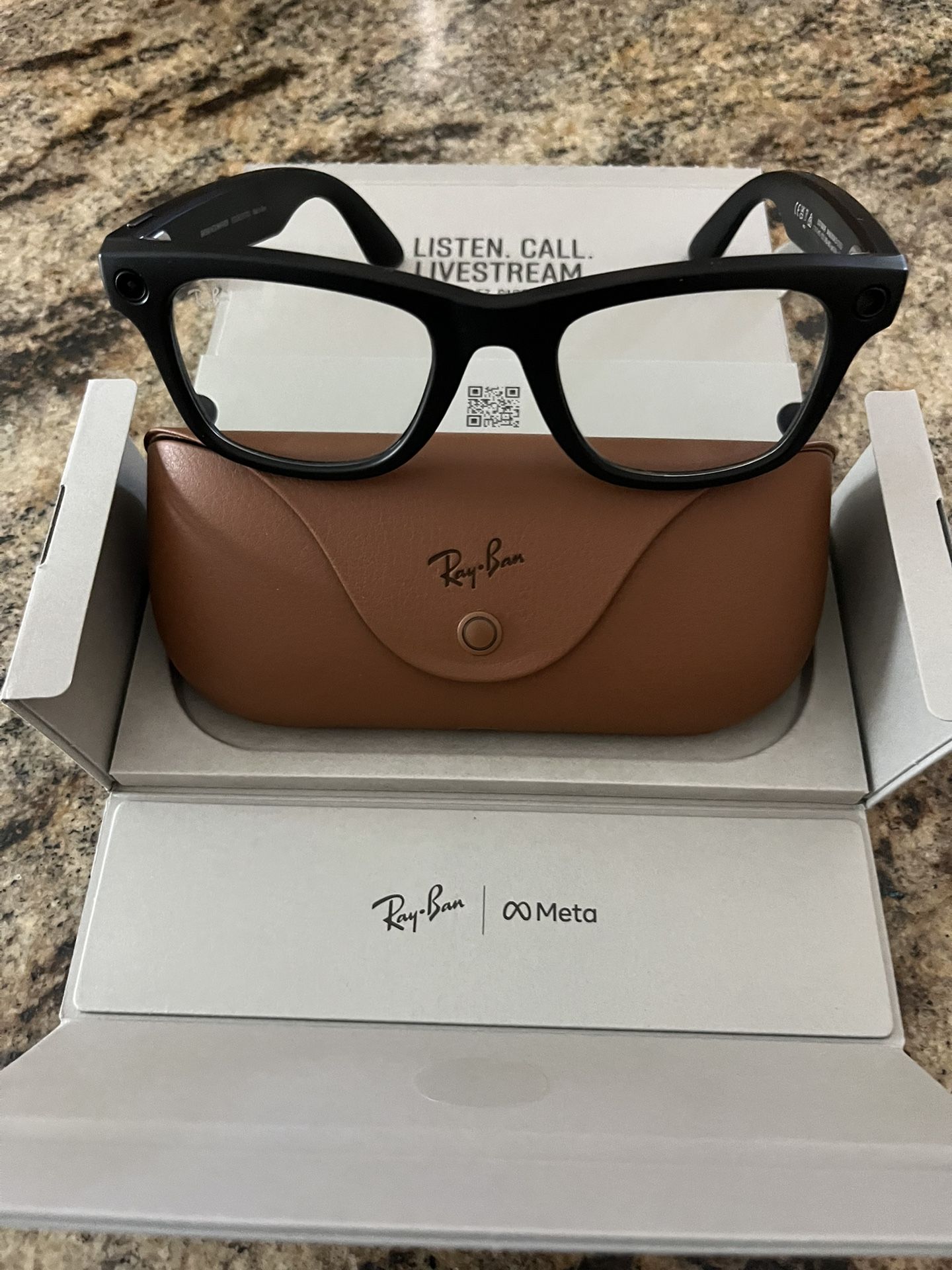 Rayban Meta Glasses Wayfarer Matte Black Transitions