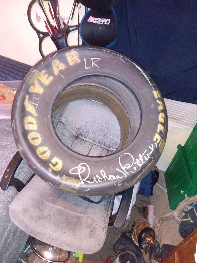 Richard Petty Signed Goodyear Tire