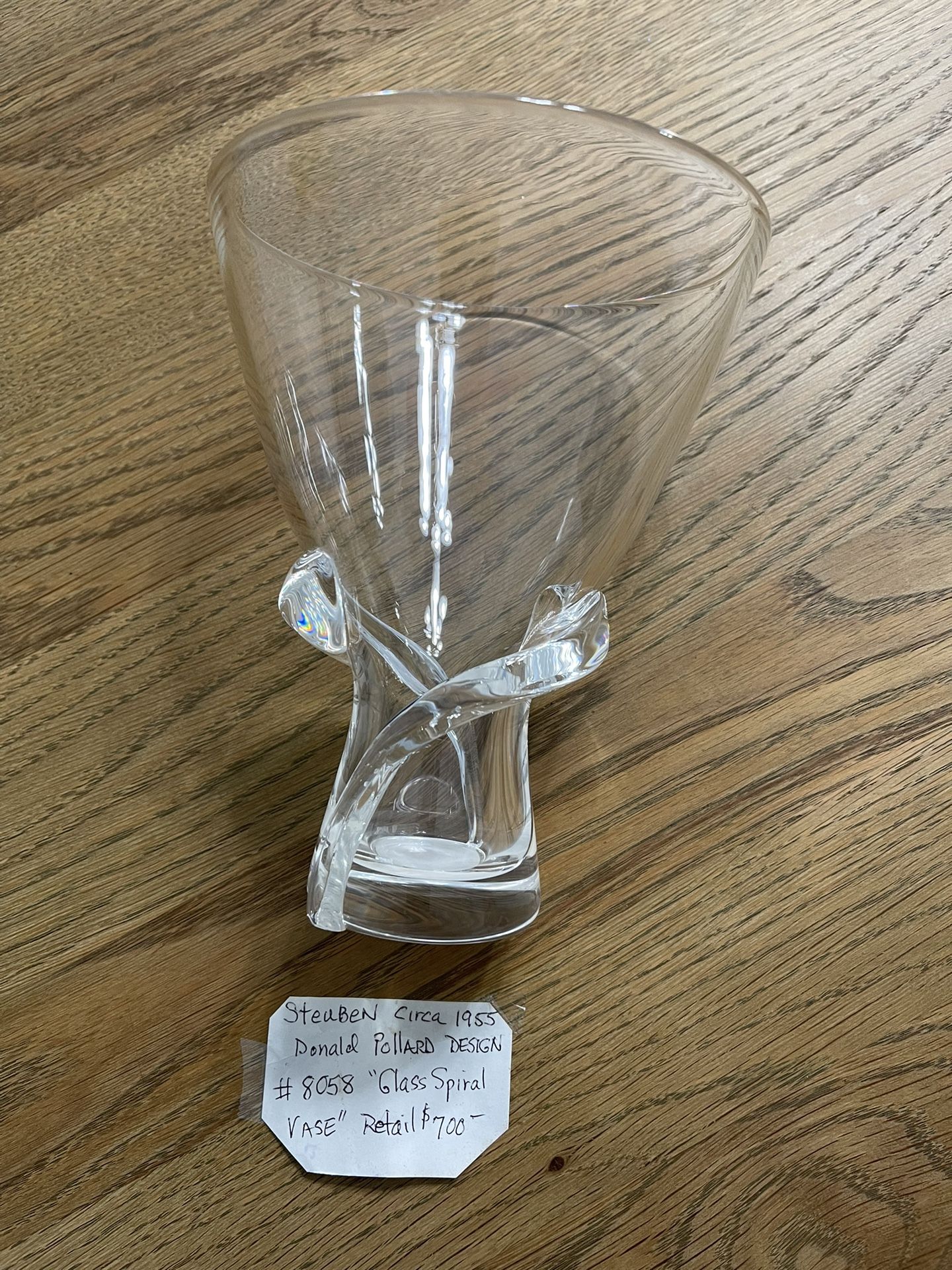 Steuben Crystal SpiralVase #8058 David Pollard