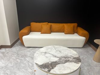 Modern Sofa 77 In Wide With Lumbar support