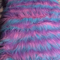 Shag Rainbow Fabric  1.5 Yards $10