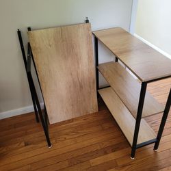 Computer Table With Storage Shelves