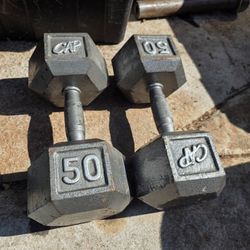 50lb hex dumbbells