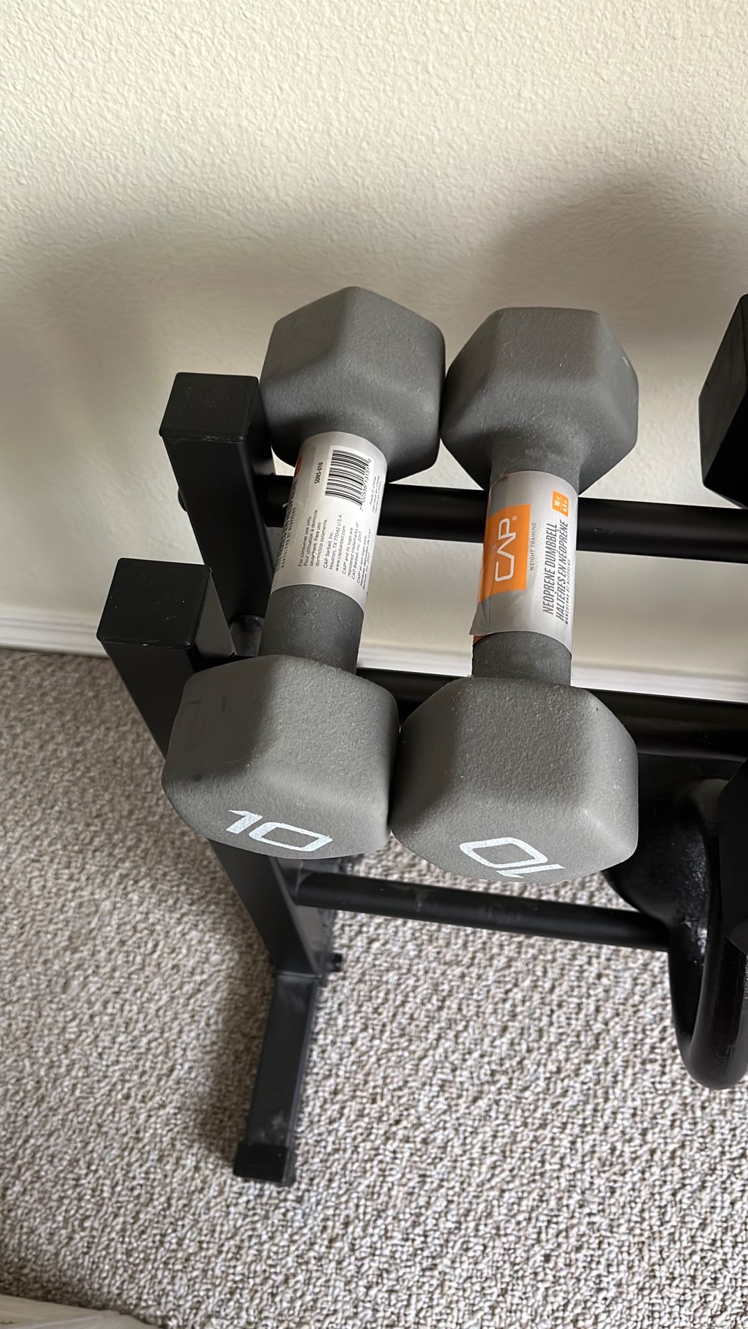CAP 10lb Neoprene Dumbbells.