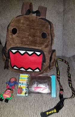 Brand new Domo Backpack and Brand new Wallet. With new Lanyard.